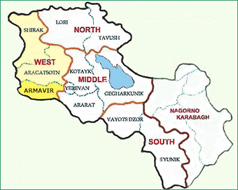 Map of Armavir