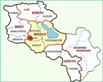 Map of Yerevan
