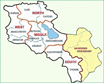 Map of Nagorno